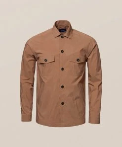 Eton Wind Over Shirt Brown Off The Water