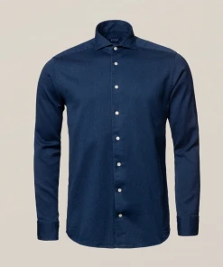 Eton Blue Satin Indigo CONTEMPORARY FIT Shirt Off The Water 8 Eton Blue Satin Indigo CONTEMPORARY FIT Shirt Off The Water