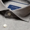 Eton Knitted Long Sleeve Jersey Shirt Slim Fit