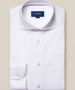 Eton Knitted Long Sleeve Jersey Shirt Slim Fit