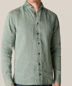 Eton Green Linen Shirt Off The Water