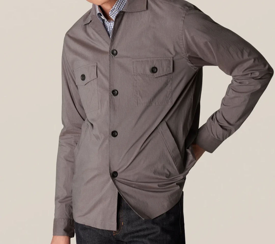 Eton Grey Brown Wind Overshirt Off The Water 5 Eton Grey Brown Wind Overshirt Off The Water