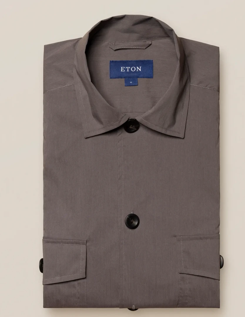 Eton Grey Brown Wind Overshirt Off The Water 4 Eton Grey Brown Wind Overshirt Off The Water