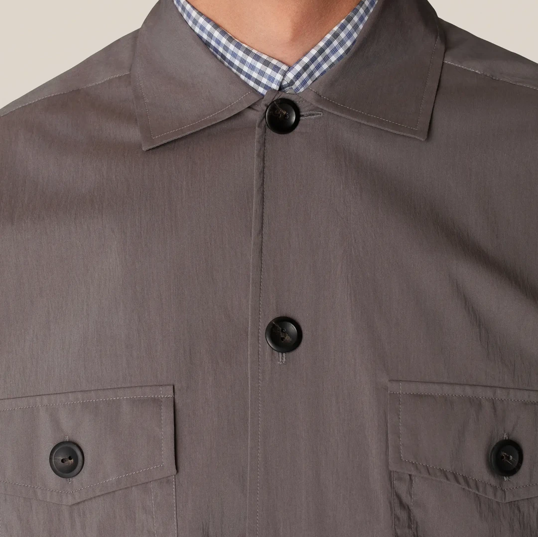 Eton Grey Brown Wind Overshirt Off The Water 2 Eton Grey Brown Wind Overshirt Off The Water