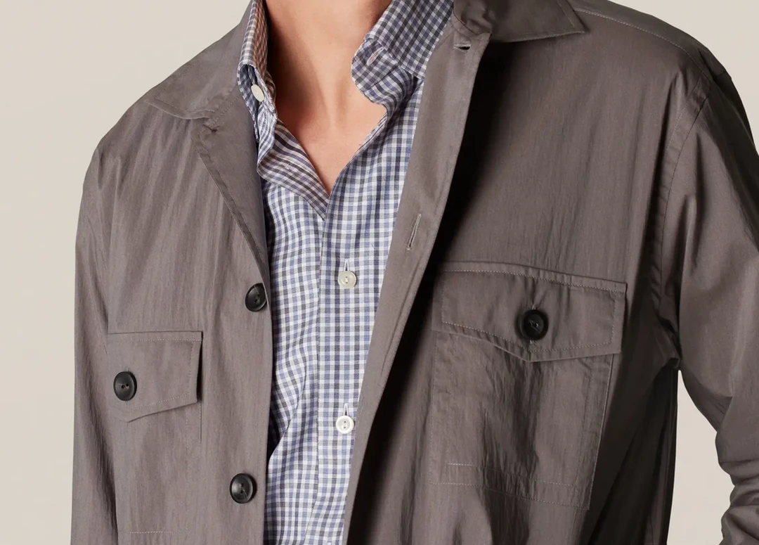Eton Grey Brown Wind Overshirt Off The Water 1 Eton Grey Brown Wind Overshirt Off The Water