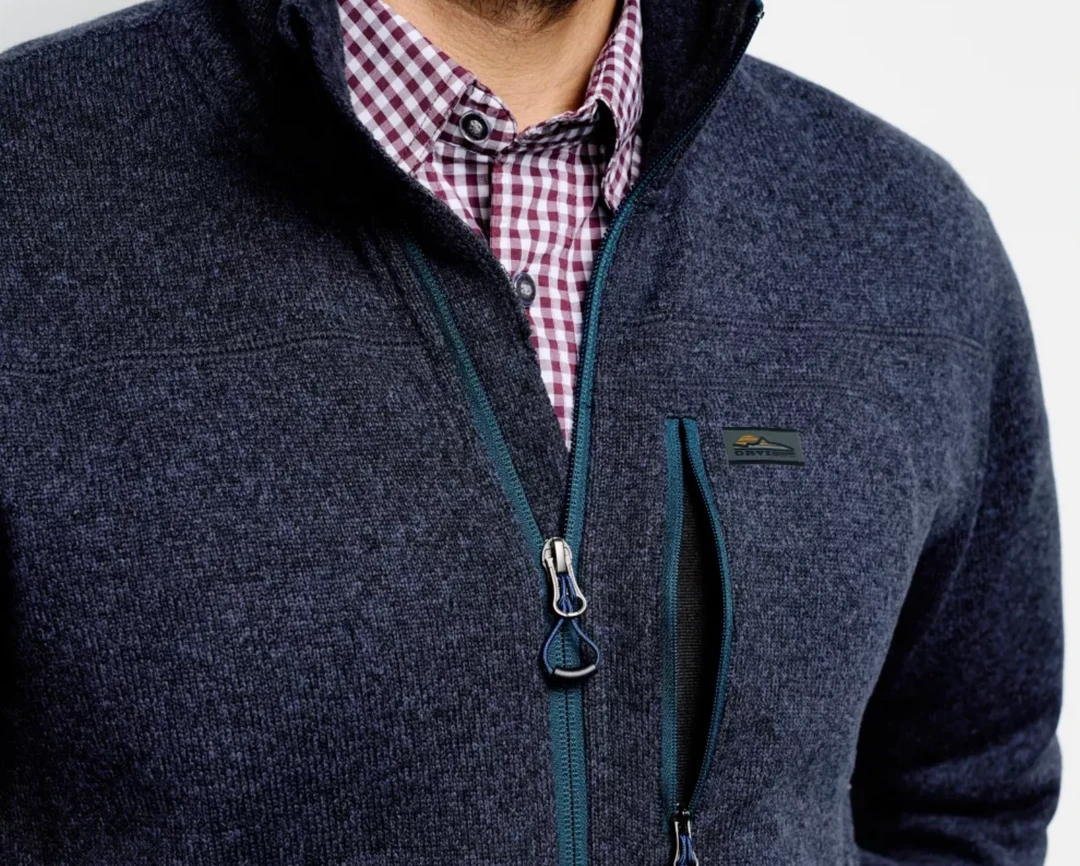 Rod & Rivet Off The Water Orvis Recycled Sweater Fleece Jacket 3 Rod & Rivet Off The Water Orvis Recycled Sweater Fleece Jacket