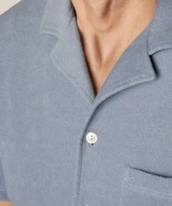 Eton Grey Terry Cloth Resort Shirt