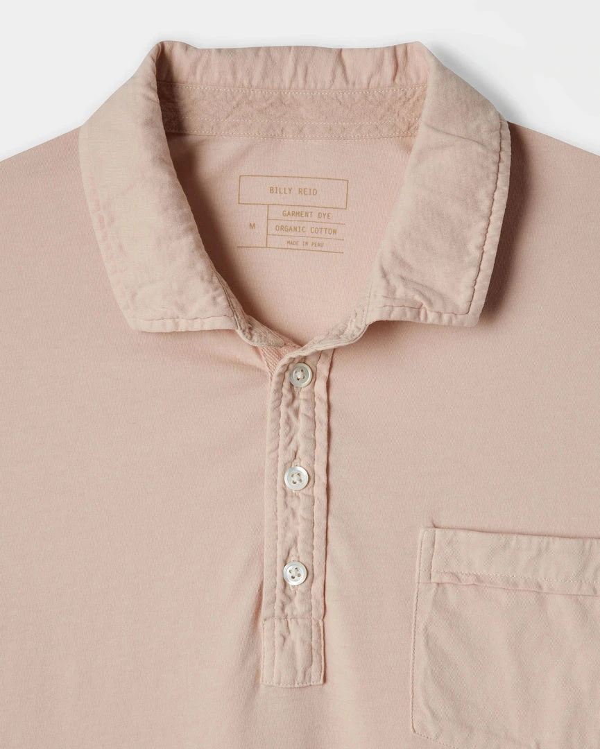 Billy Reid Pensacola Polo Blush Casual Shirts 1 Billy Reid Pensacola Polo Blush Casual Shirts